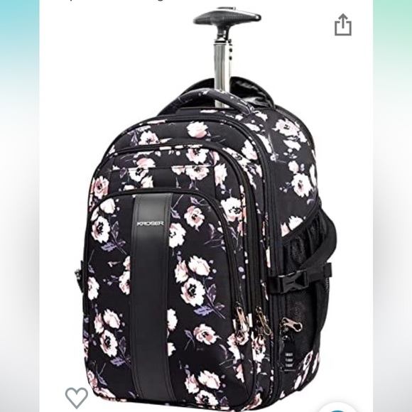 Kroser Handbags - Kroger Floral Rolling Backpack